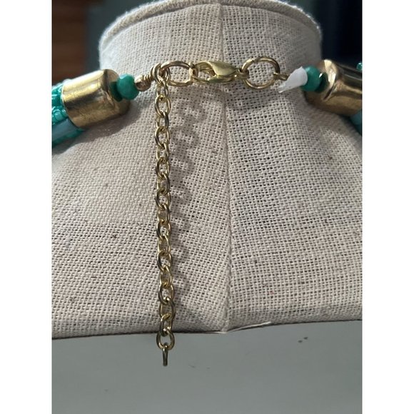 Teal Glass Seed Bead Multi-Strand Necklace -- 18" -- NWOTS - Picture 7 of 8